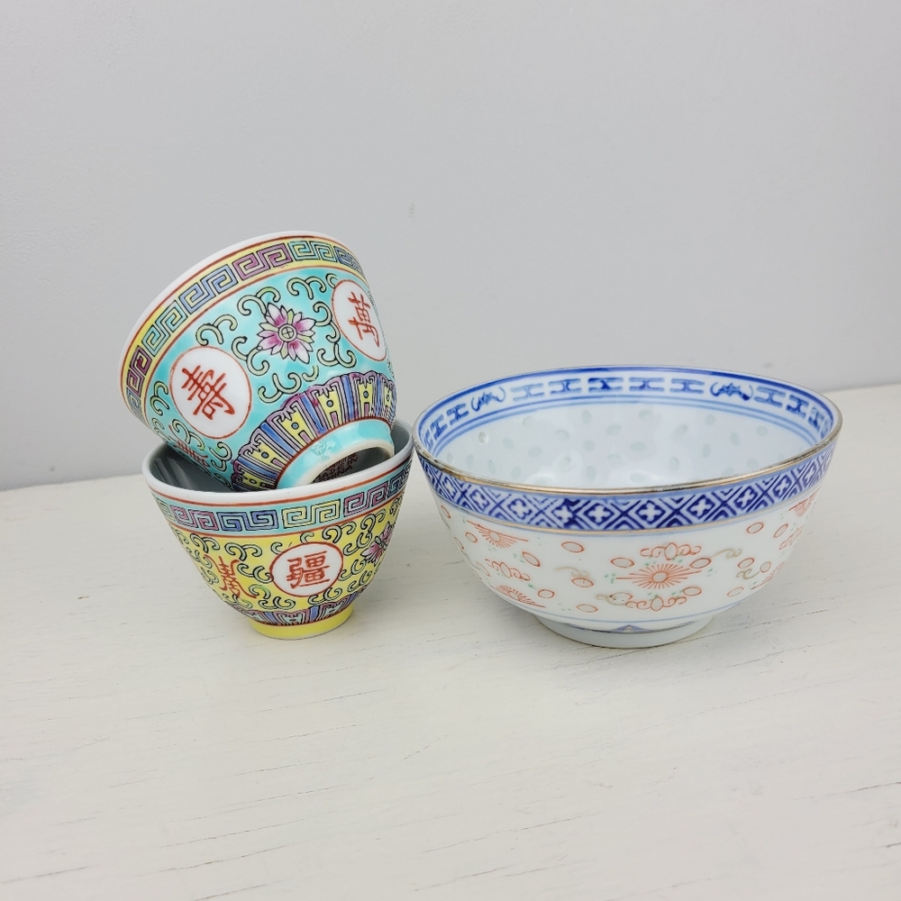 Delicate Mun Shou Chinese Rice Sushi Bowls